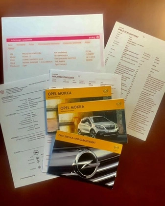 Opel Mokka cena 45900 przebieg: 187000, rok produkcji 2012 z Bochnia małe 742